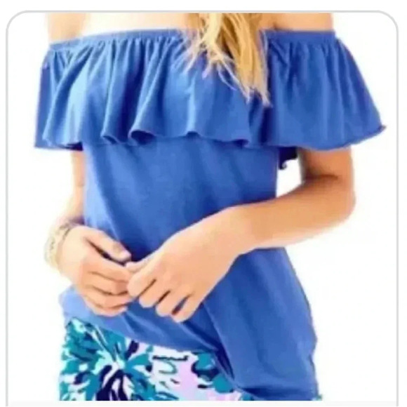 Lilly Pulitzer La Fortuna off the shoulder top women’s size small - Picture 1 of 4